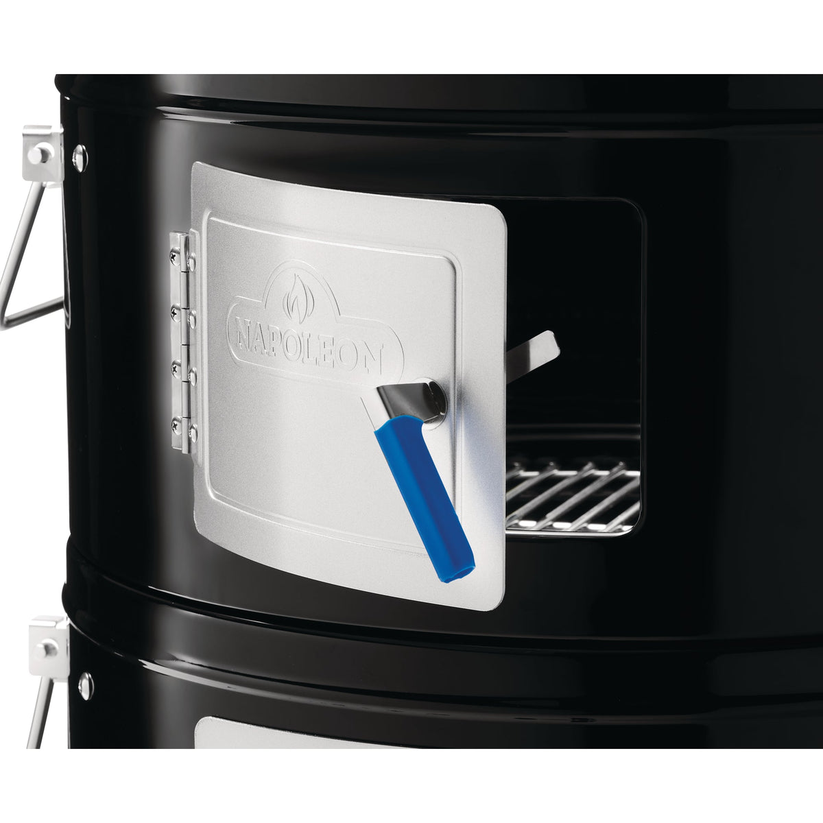 Napoleon Apollo 18 smoker with the access door open