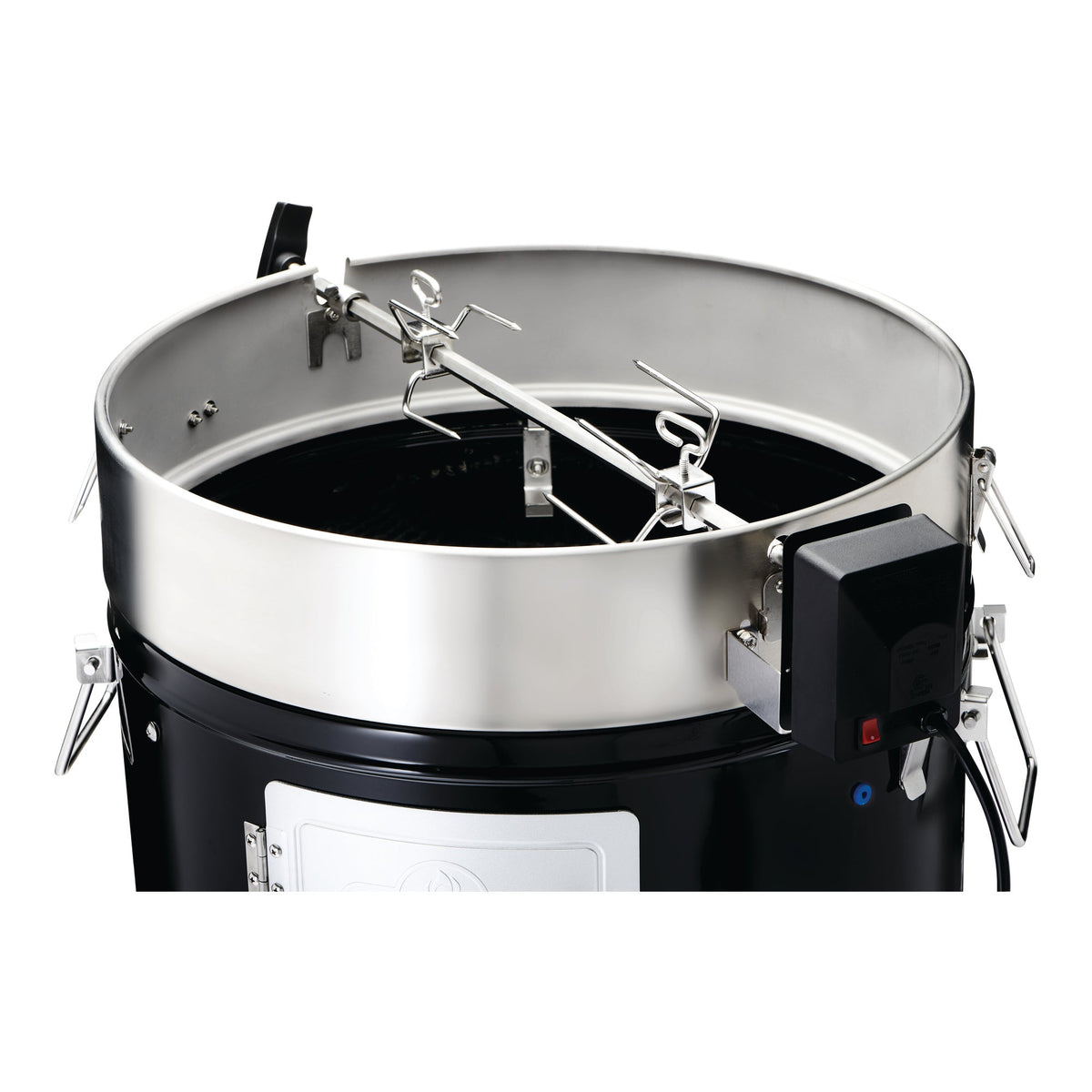 Rotisserie ring on the Napoleon Apollo 22 smoker