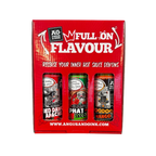 Angus & Oink Hot Sauce Gift Box with three hot sauces