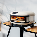 Gozney Arc oven and wooden side shelves on the Arc + Arc XL Stand