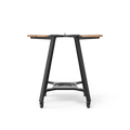 Gozney Arc + Arc XL Stand with wooden side shelves, front view