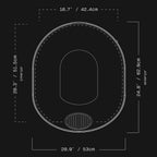 Gozney Arc XL dimensions, top-down view