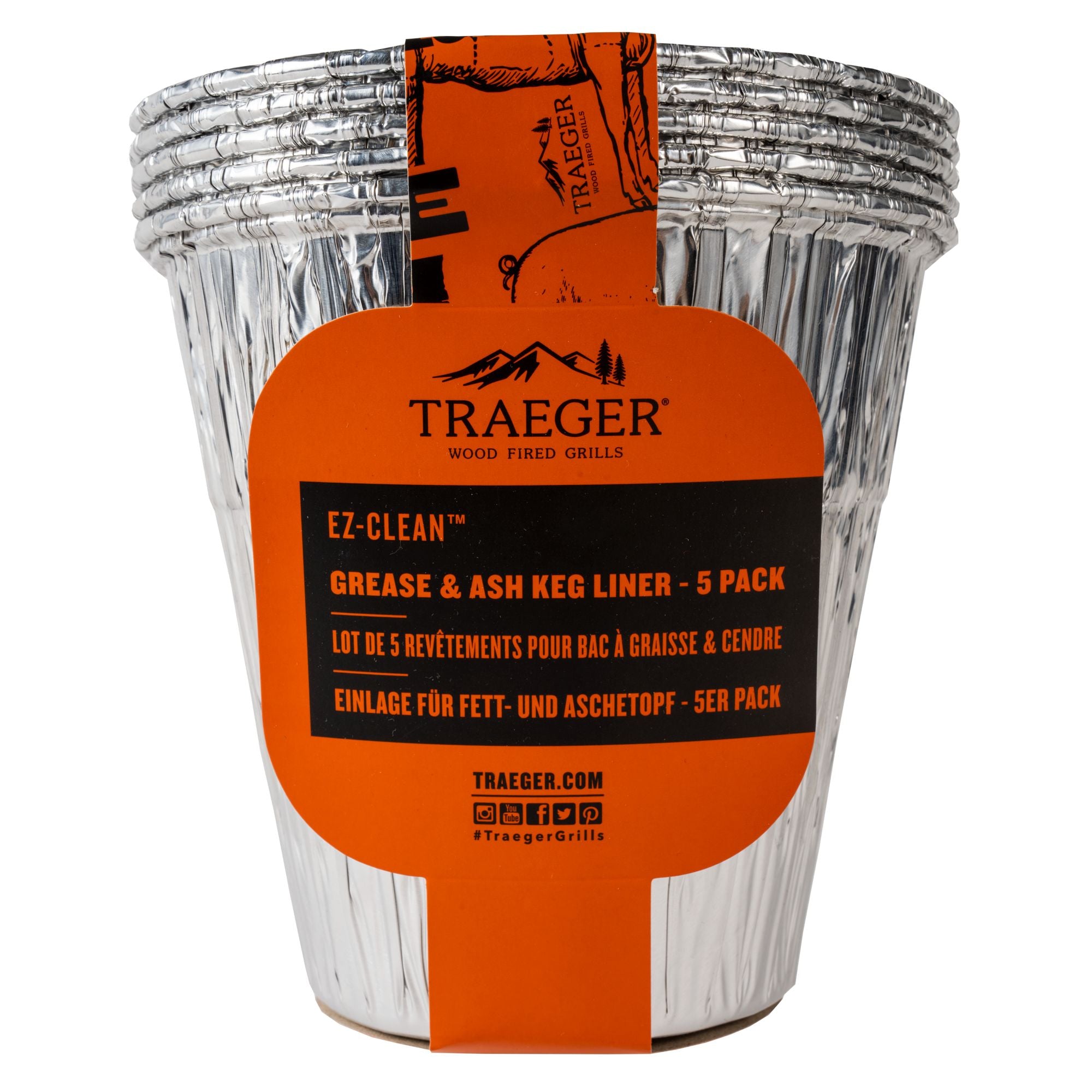 Traeger EZ-Clean Grease & Ash Keg Liner 5 Pack