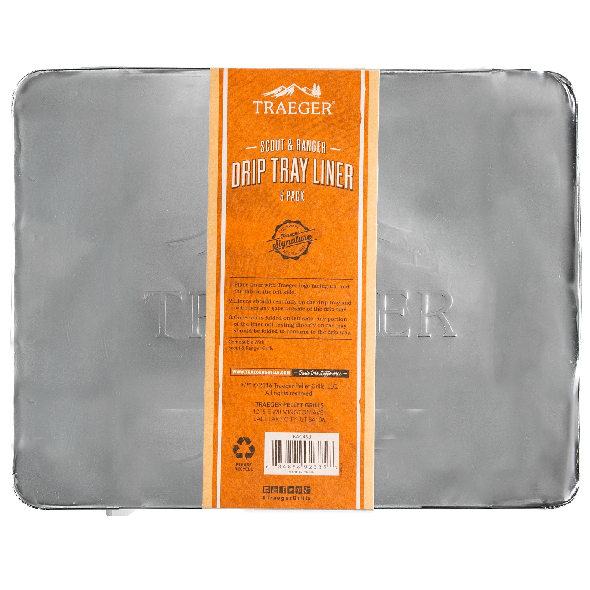 Traeger Drip Tray Liner - 5 Pack - Ranger