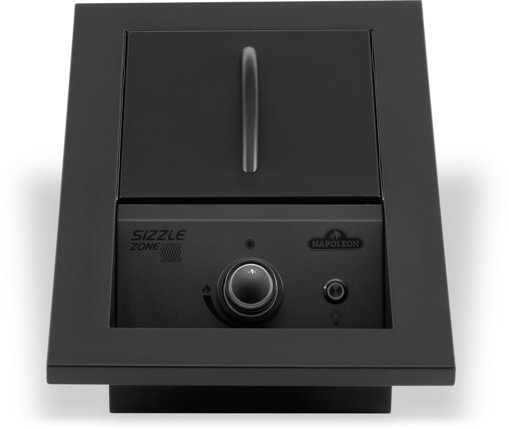 Drop In 10" Infra Red Side Burner - Matte Black