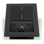 Napoleon 10 inch infrared side burner in matte black with the lid closed
