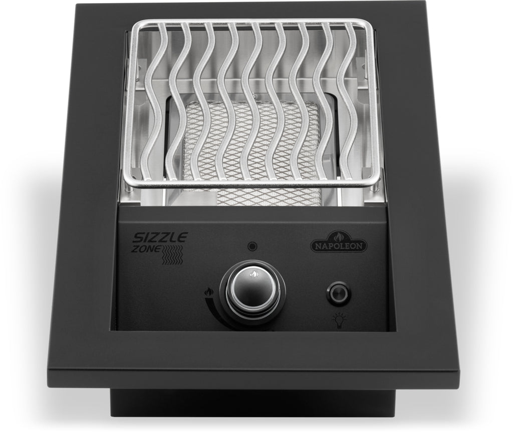 Drop In 10" Infra Red Side Burner - Matte Black