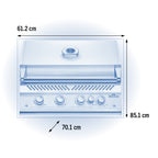 BIG32RBPMK-1 700 Series Phantom Built In Gas BBQ - Free Rotisserie