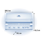 BIG38RBPSS 700 Series Built In Gas BBQ - Free Rotisserie