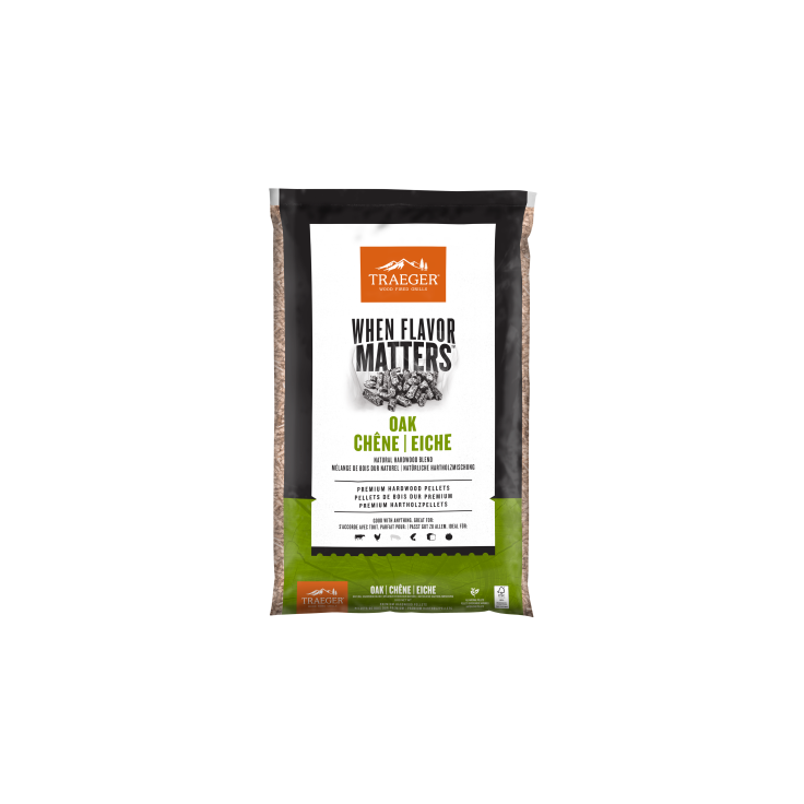 Traeger Oak wood pellets, 9kg bag