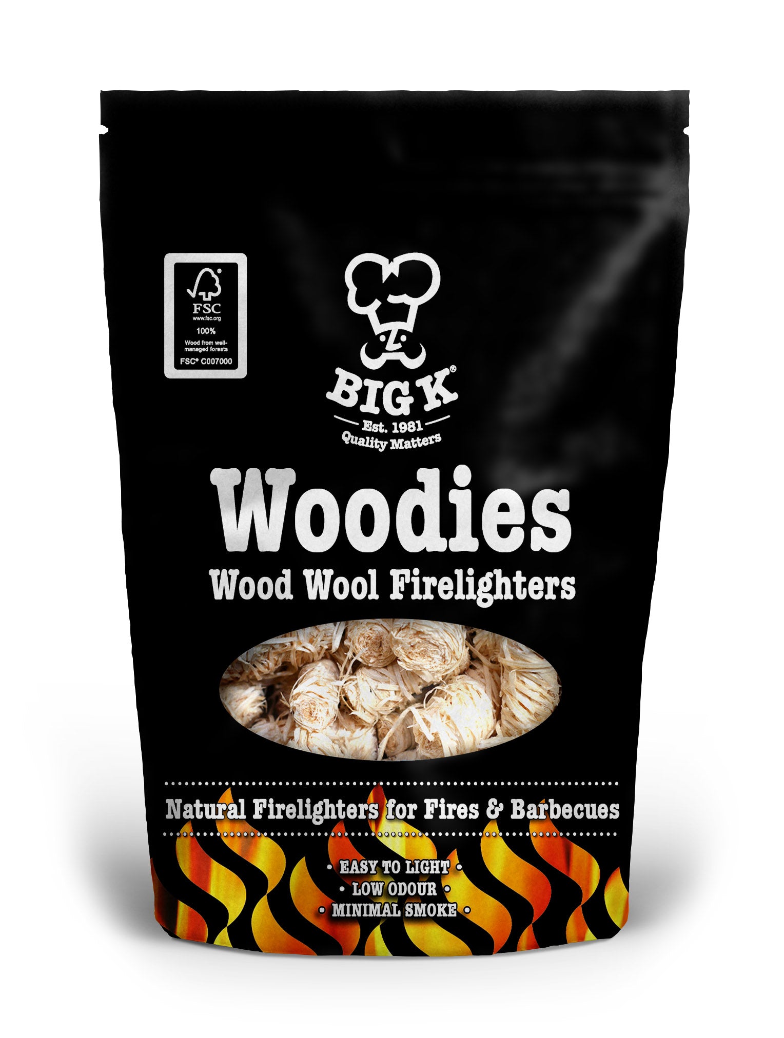 BIG K Natural Wood Wool Firelighters FSC® Certified