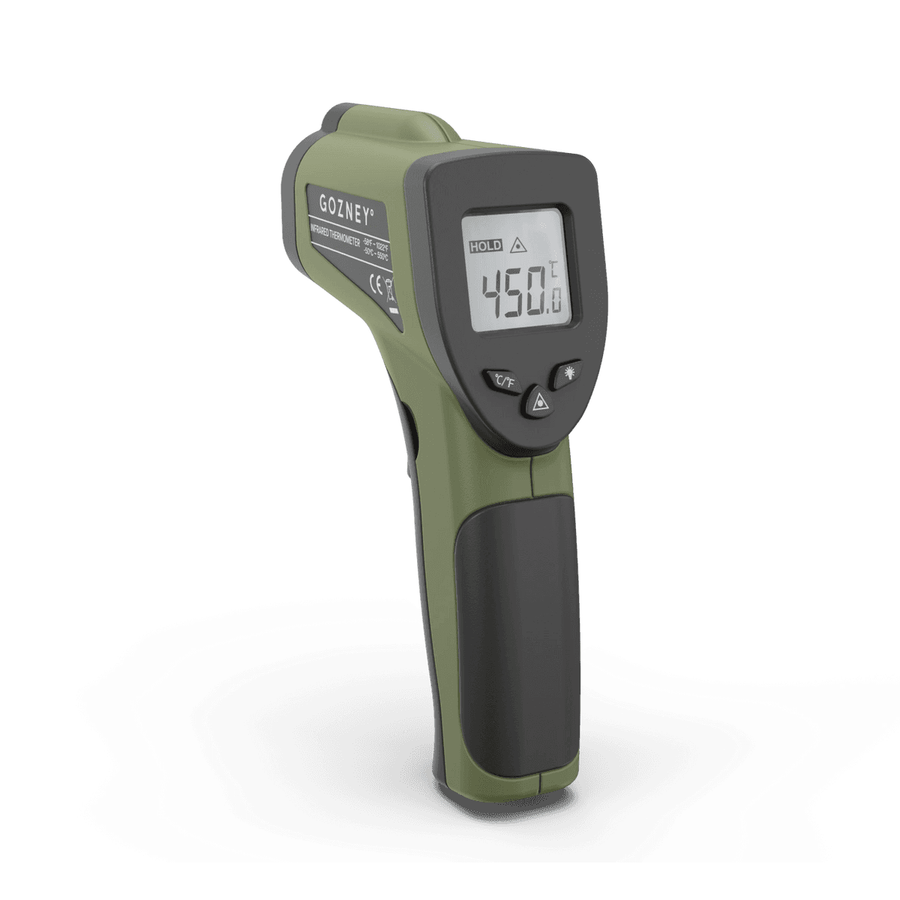 Gozney Infrared Thermometer reading 450°C