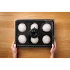 Dough balls proving in the Gozney Dough Tray