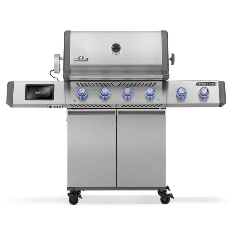 Napoleon Prestige PRO 500 Connected gas BBQ in stainless steel, front view