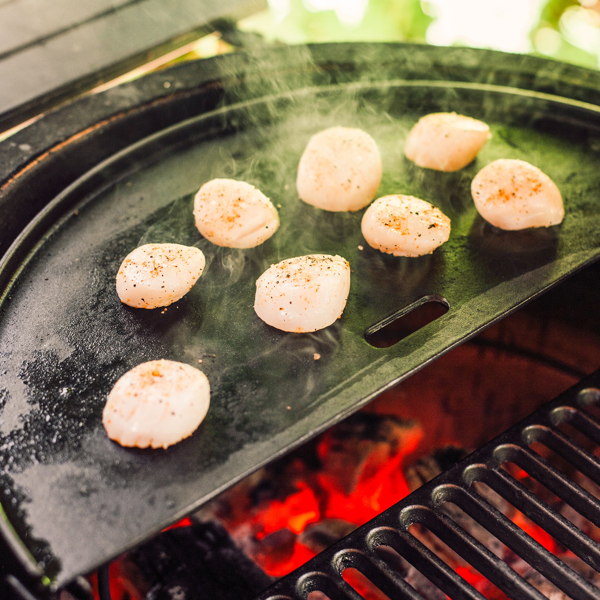 Half Moon Cast Iron Reversible Griddle (ClassicJoe)