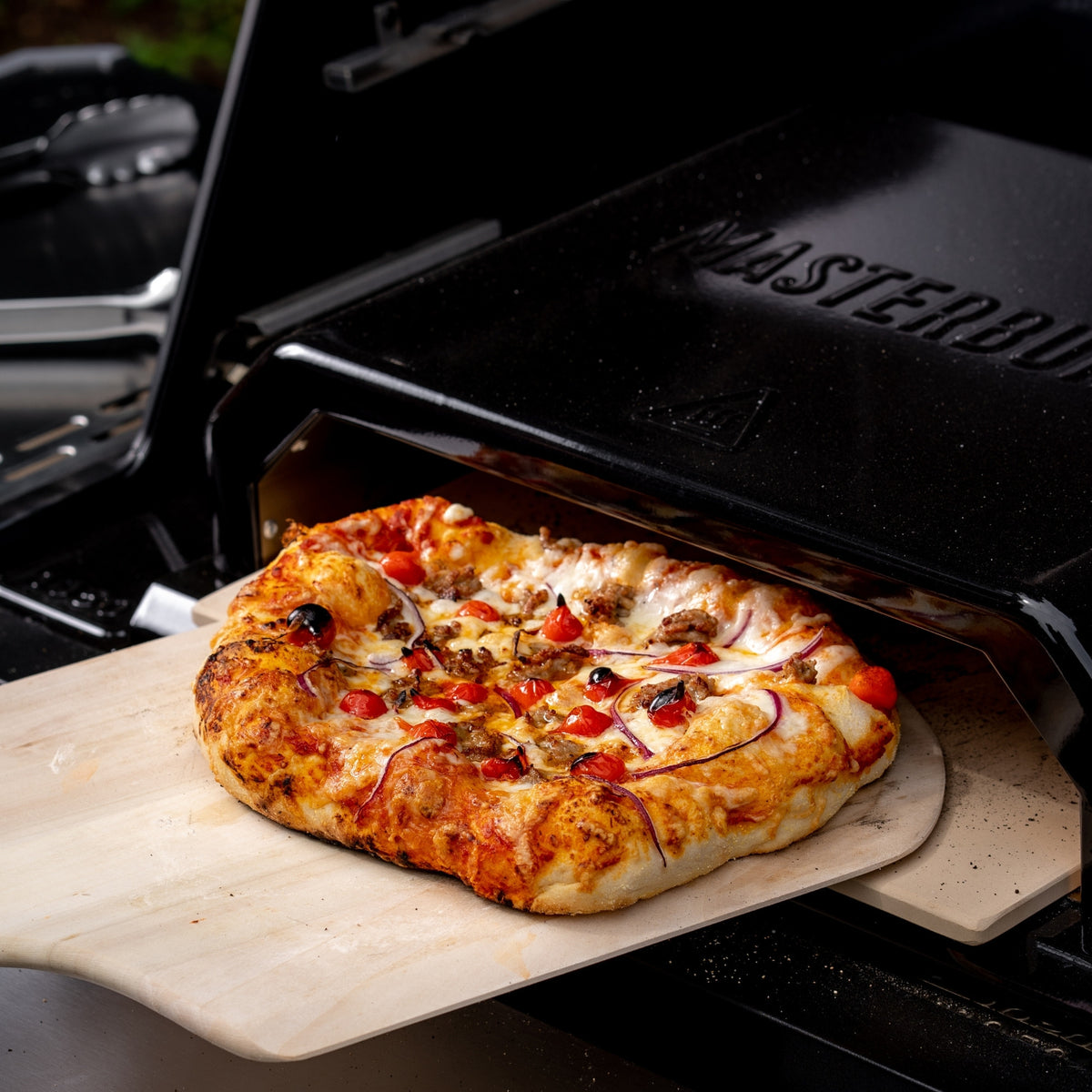 Pizza from the Masterbuilt Gravity Series pizza oven