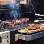 Steak and ribs cooking on the Masterbuilt Gravity Series 800