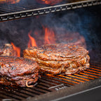 Steaks searing on the Masterbuilt Gravity Series 800