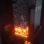 Charcoal burning in the Masterbuilt Gravity Series 800 gravity-fed hopper