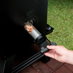 Side wood chip loader on the Masterbuilt 40 inch electric smoker