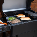 Cooking on the Masterbuilt half-grate griddle insert