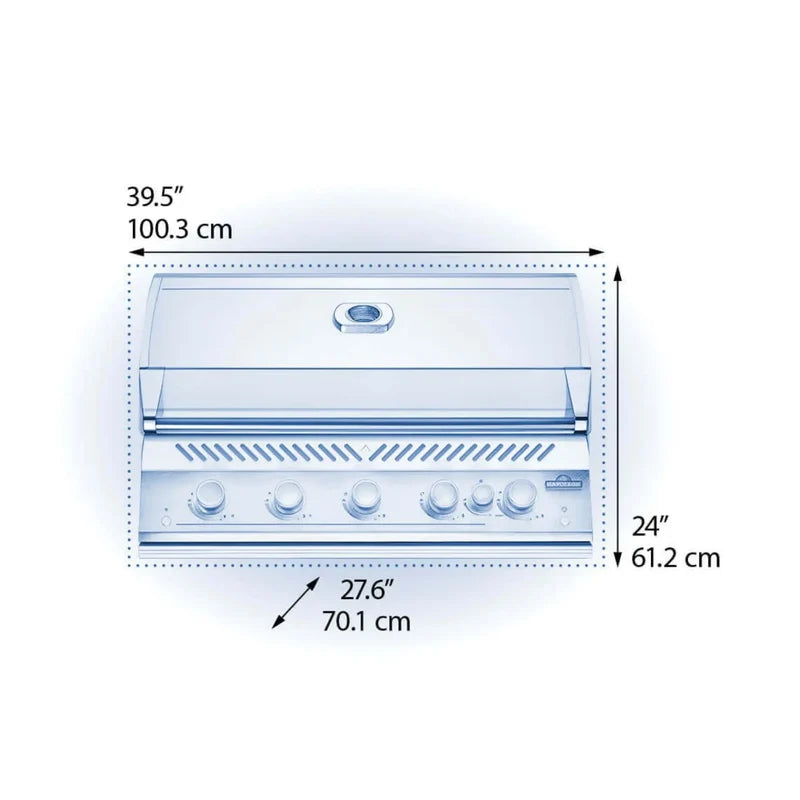Napoleon 700 Series 38 inch built-in grill, detail