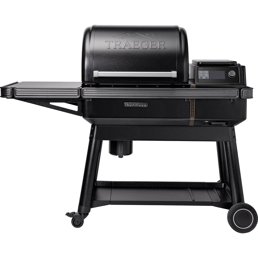 Traeger Ironwood with the lid closed, front view