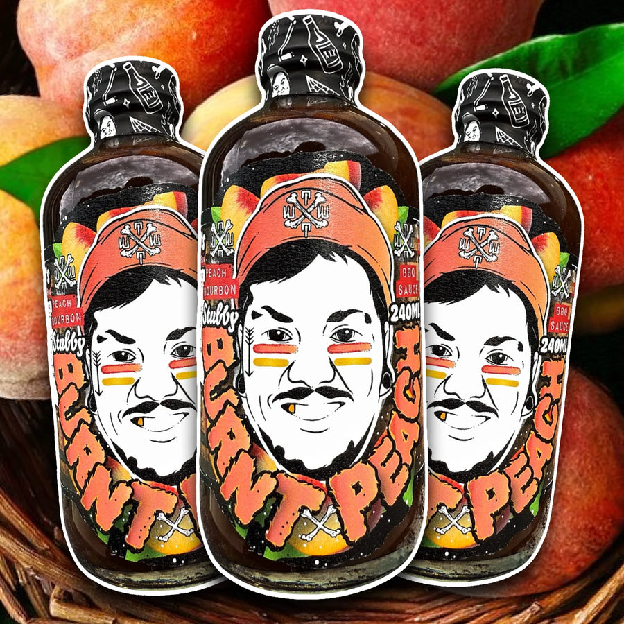 Tubby Tom's Burnt Peach BBQ Sauce, main product image