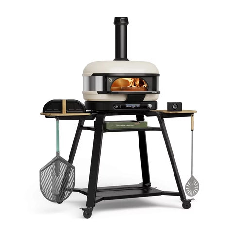 Gozney Dome (Gen 2) Ultimate bundle in Bone: oven, stand, cover, door, mantel, wood-fire kit and peels