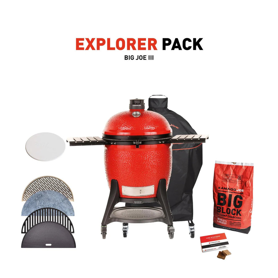 Kamado Joe Big Joe III Explorer Pack with included accessories