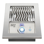 Napoleon 10 inch infrared side burner with the cooking grid in the low position