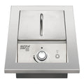 Napoleon drop-in 10 inch infrared SIZZLE ZONE side burner in stainless steel with the lid closed
