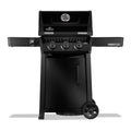 Napoleon Freestyle 365 Gas BBQ in black with cabinet door, front view