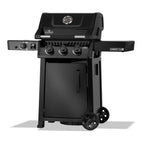 Napoleon Freestyle 365 SIB Gas BBQ, angled view from the left showing the side burner