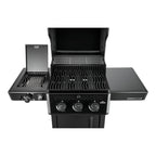 Napoleon Freestyle 365 SIB Gas BBQ from above with the lid open, showing the grids and infrared side burner