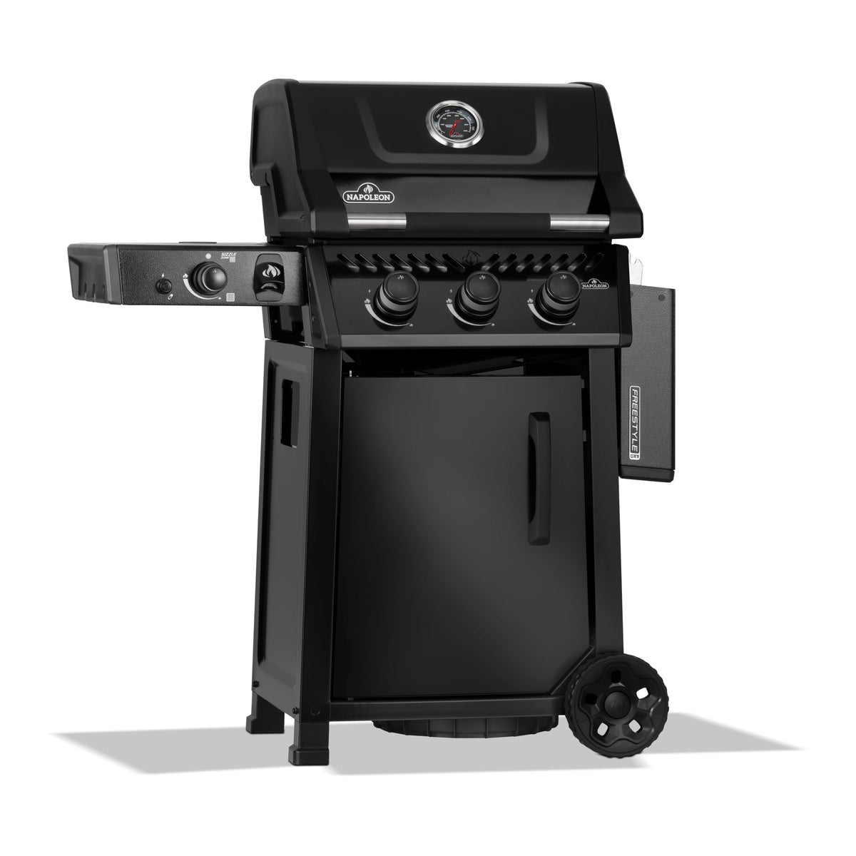 Napoleon Freestyle 365 SIB Gas BBQ with the side shelf folded down