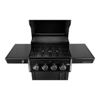 Napoleon Freestyle 425 Gas BBQ from above with the lid open, showing the cooking grids