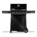 Napoleon Freestyle 425 Gas BBQ in black with cabinet door, front view