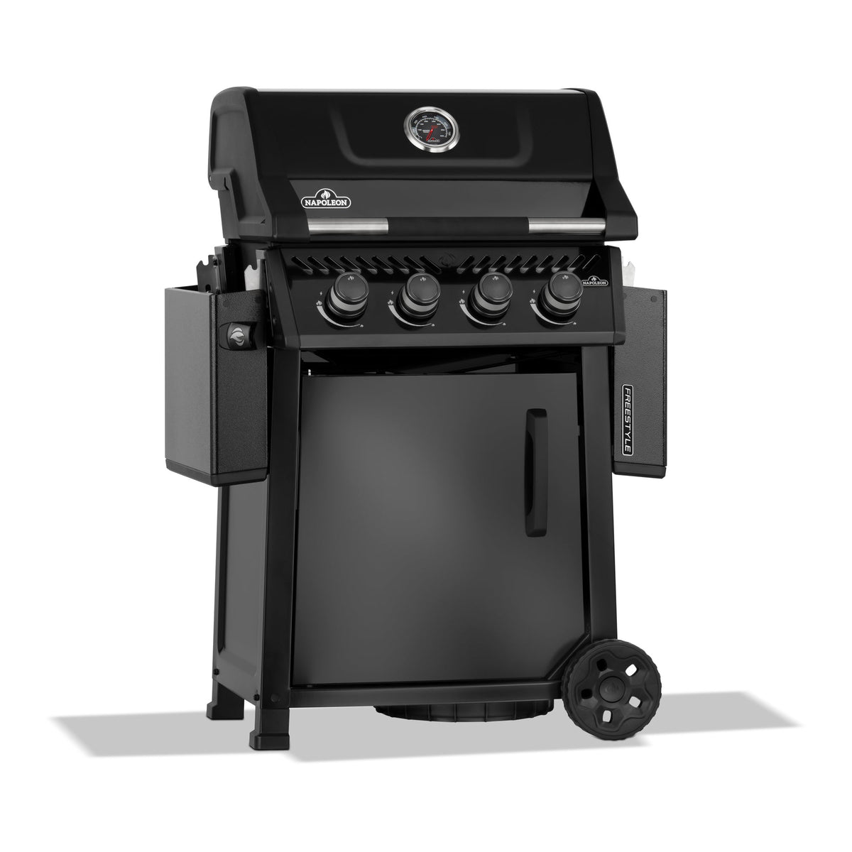 Napoleon Freestyle 425 Gas BBQ with the side shelves folded down