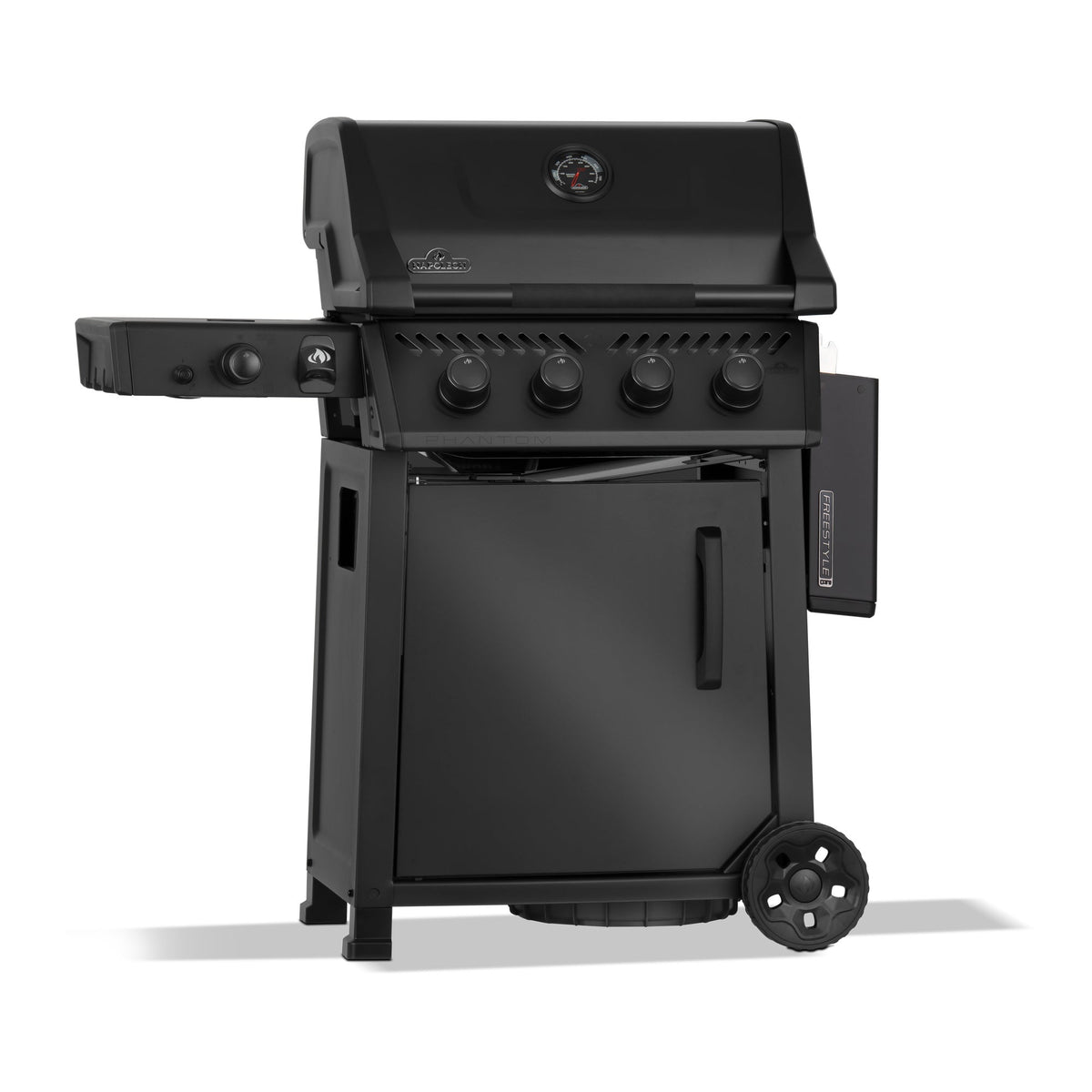 Napoleon Freestyle 425 Phantom Gas BBQ with the side shelf folded down