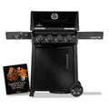 Napoleon Freestyle 425 SIB Black Gas BBQ with free Barbecue Food From Round the World cookbook