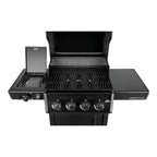 Napoleon Freestyle 425 SIB Gas BBQ from above with the lid open, showing the grids and infrared side burner