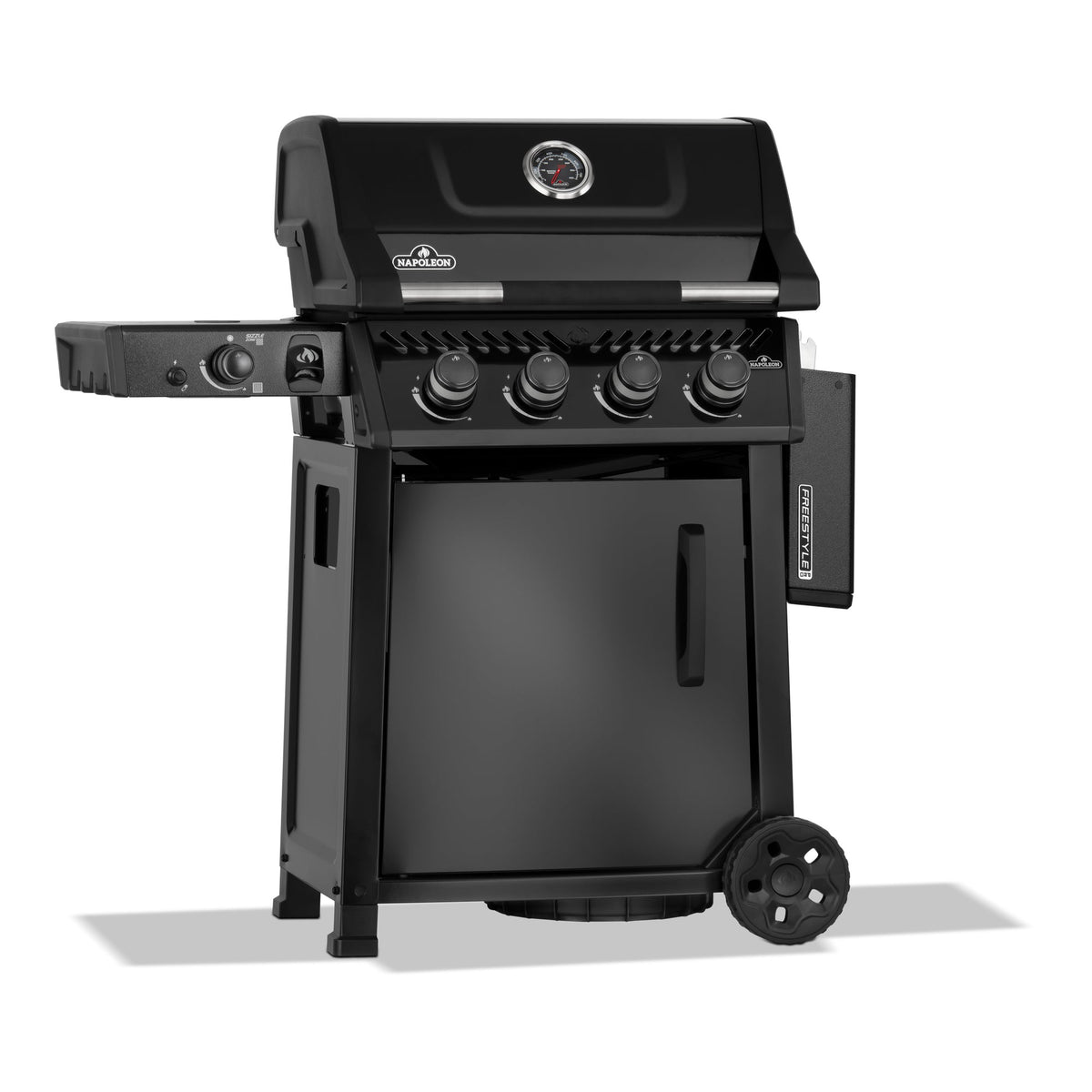 Napoleon Freestyle 425 SIB Gas BBQ with the side shelf folded down