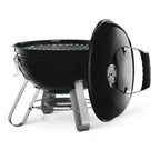 Napoleon NK14 Portable Charcoal Kettle with the lid off, angled view of the cooking grid