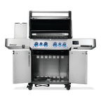 Napoleon Prestige 500 Connected Gas BBQ with the lid and cabinet doors open