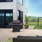 Napoleon Prestige 500 Phantom Connected Gas BBQ on a modern patio