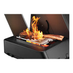 Tomahawk steak searing on the infrared side burner of the Napoleon Prestige 500 Phantom Connected