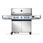 Napoleon Prestige 665 Connected Gas BBQ in stainless steel, front view