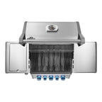 Napoleon Rogue PRO-S 425 Gas BBQ from above with the lid open, showing the cooking grids