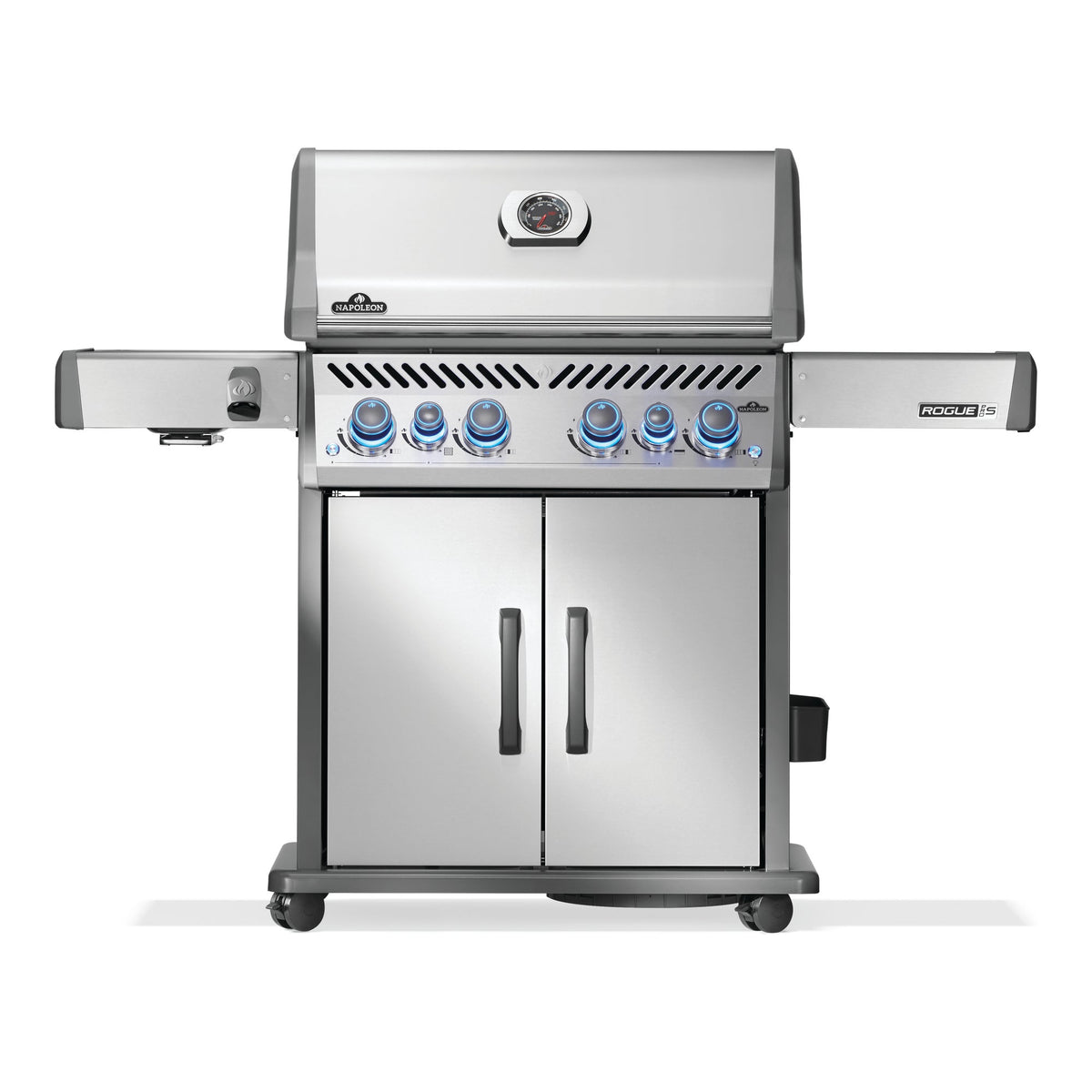 Napoleon Rogue PRO-S 525 Gas BBQ in stainless steel, front view